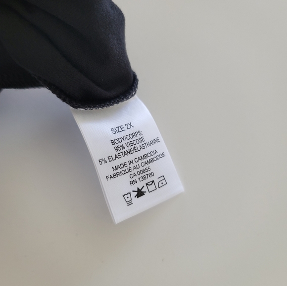 Penningtons Plus Black Dress V-Neck 2X NWT #774 - Picture 8 of 14